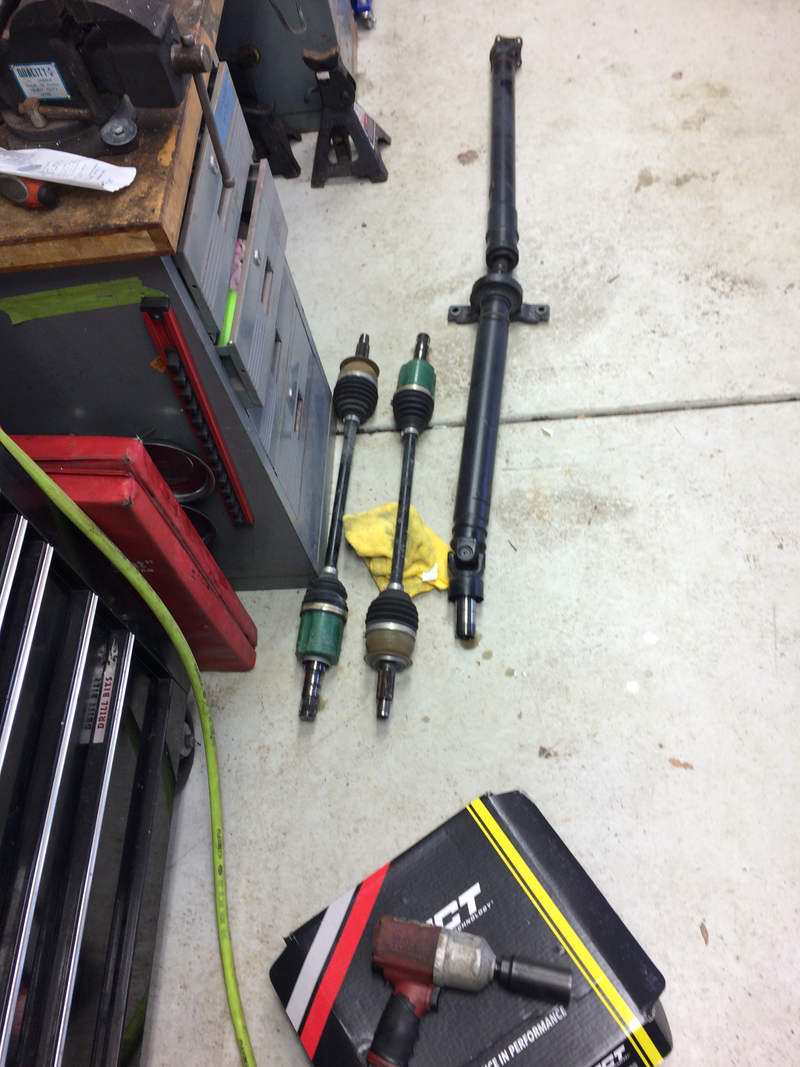 Pictured: semi-important bits for making the car move